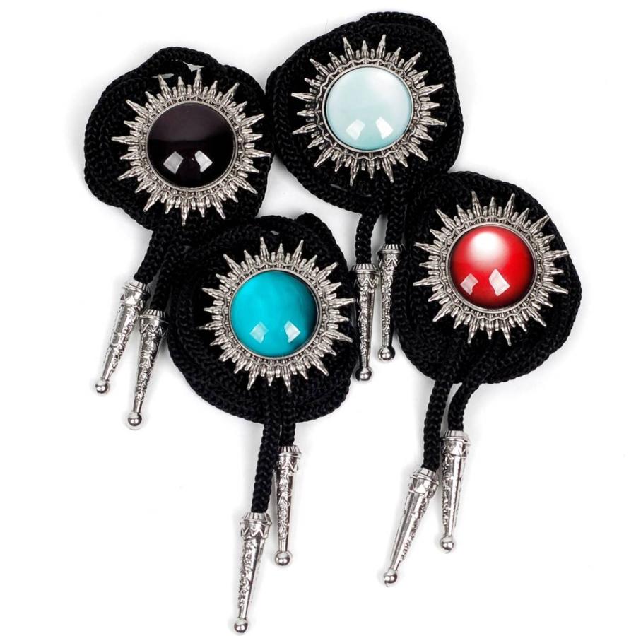 ループタイ ボロタイ 太陽 SUN サークル キュービック ガラス ストーン ペンダント メンズアクセサリー 紳士用 ジュエリー 紐付き ロープタイ ロック付き |  | 06