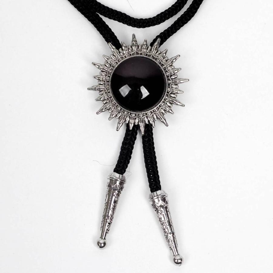 ループタイ ボロタイ 太陽 SUN サークル キュービック ガラス ストーン ペンダント メンズアクセサリー 紳士用 ジュエリー 紐付き ロープタイ ロック付き |  | 12