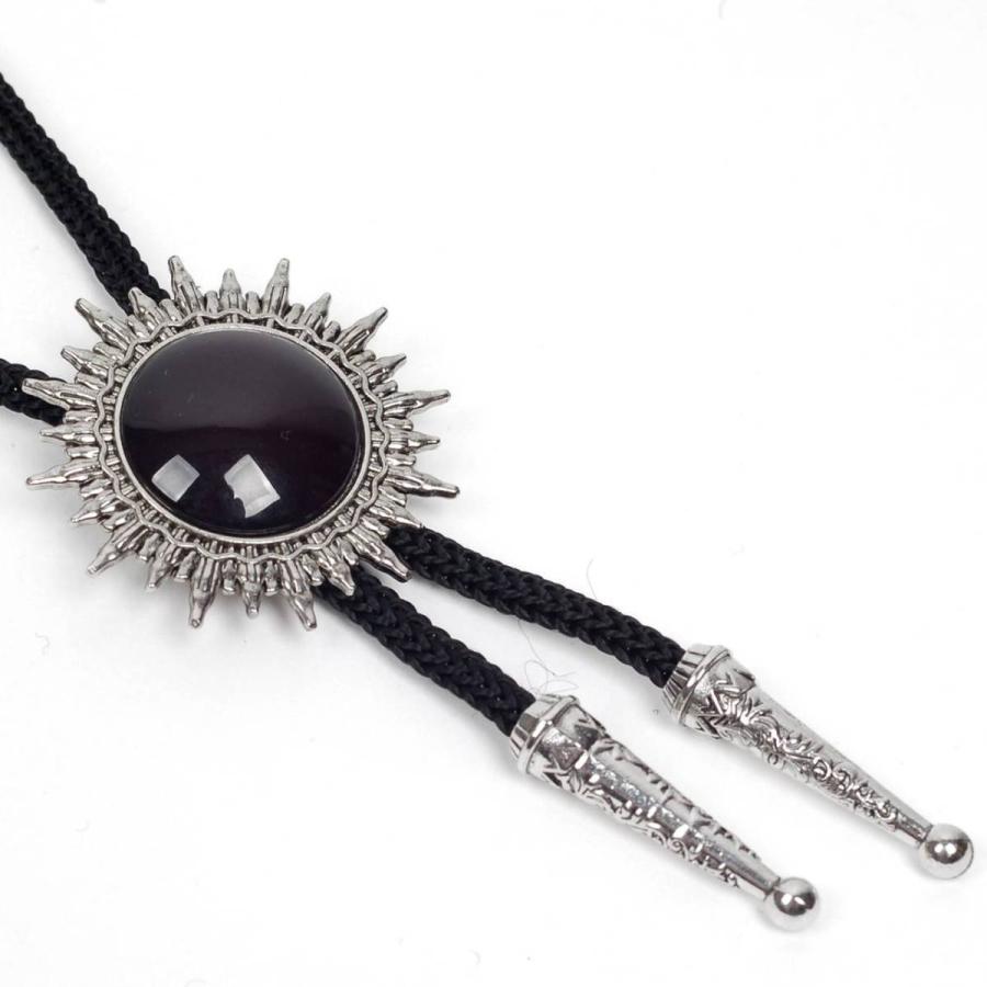 ループタイ ボロタイ 太陽 SUN サークル キュービック ガラス ストーン ペンダント メンズアクセサリー 紳士用 ジュエリー 紐付き ロープタイ ロック付き |  | 13