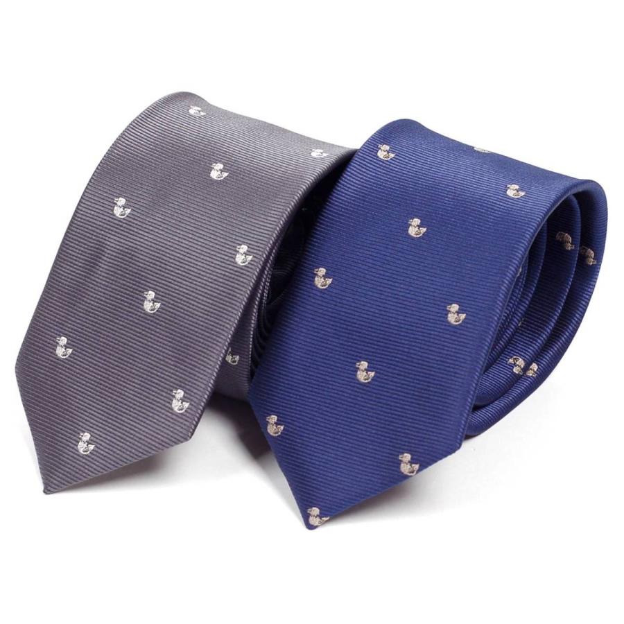 ネクタイ メンズ アヒル ドット柄 パターン ２色 かわいい おしゃれ ビジネス ナロータイ スリム デザイン 大剣幅 6.5cm |  | 03