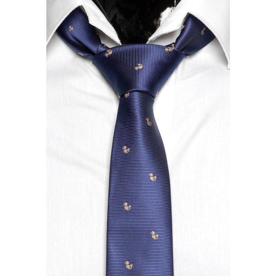 ネクタイ メンズ アヒル ドット柄 パターン ２色 かわいい おしゃれ ビジネス ナロータイ スリム デザイン 大剣幅 6.5cm |  | 08