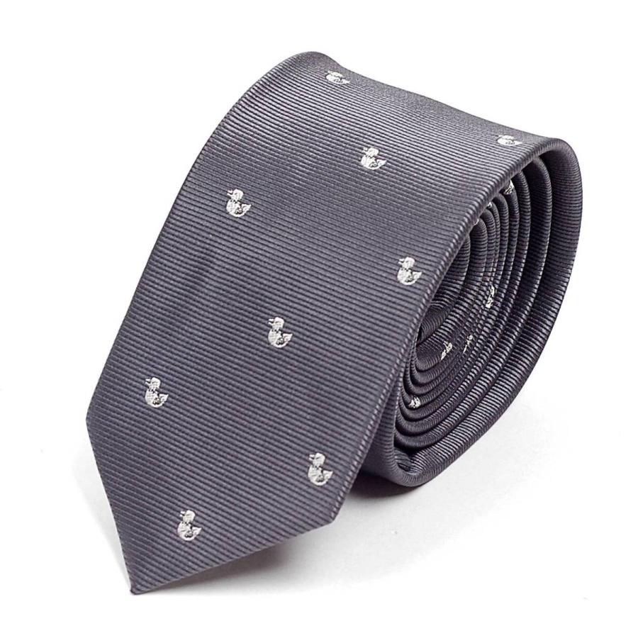 ネクタイ メンズ アヒル ドット柄 パターン 2色 かわいい おしゃれ