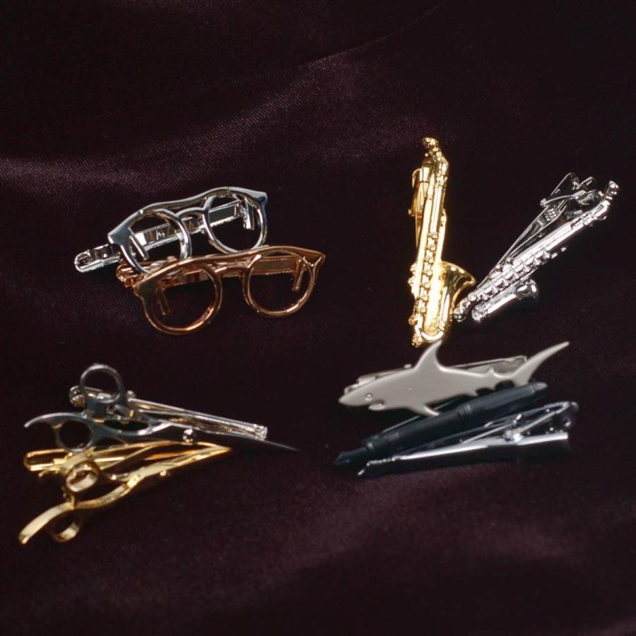 ネクタイピン タイバー タイクリップ メガネ サックスフォン ハサミ ペン サメ モチーフ 職業や趣味をアピールできるアクセサリー アイテム |  | 01