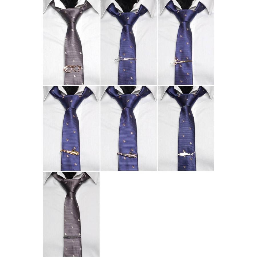 ネクタイピン タイバー タイクリップ メガネ サックスフォン ハサミ ペン サメ モチーフ 職業や趣味をアピールできるアクセサリー アイテム |  | 11