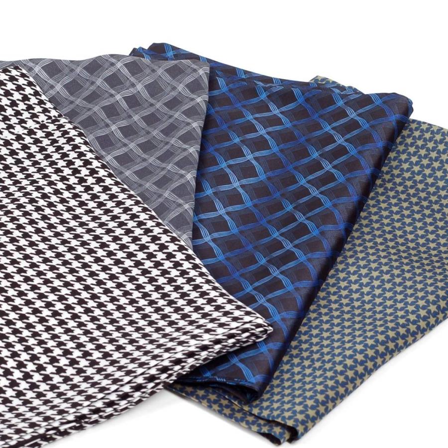 ストール シルクタッチ 細長 マフラー メンズ ネック スカーフ ハウンドトゥース、幾何学模様柄 星模様 ソフト スカーフ 表裏ない　2枚重ね縫い |  | 06