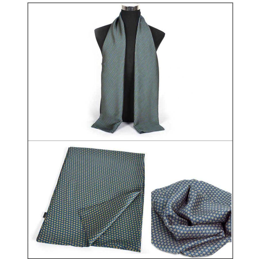 ストール シルクタッチ 細長 マフラー メンズ ネック スカーフ ハウンドトゥース、幾何学模様柄 星模様 ソフト スカーフ 表裏ない　2枚重ね縫い |  | 13