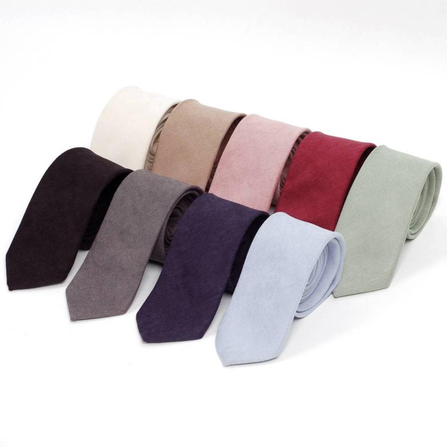 ネクタイ メンズ コットン 無地 ソリッド柄 パステルカラー ９カラー シンプル おしゃれ ビジネス ファッション スリム デザイン 大剣幅 7cm |  | 10
