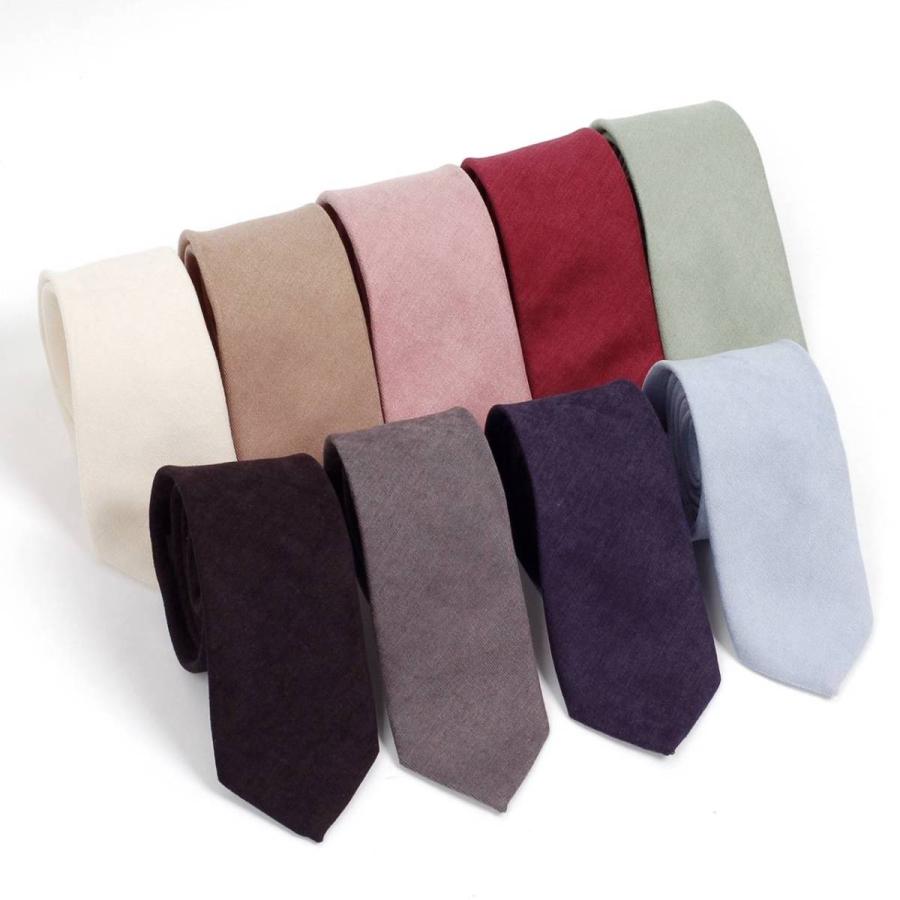 ネクタイ メンズ コットン 無地 ソリッド柄 パステルカラー ９カラー シンプル おしゃれ ビジネス ファッション スリム デザイン 大剣幅 7cm |  | 11