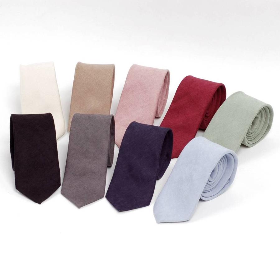 ネクタイ メンズ コットン 無地 ソリッド柄 パステルカラー ９カラー シンプル おしゃれ ビジネス ファッション スリム デザイン 大剣幅 7cm |  | 13