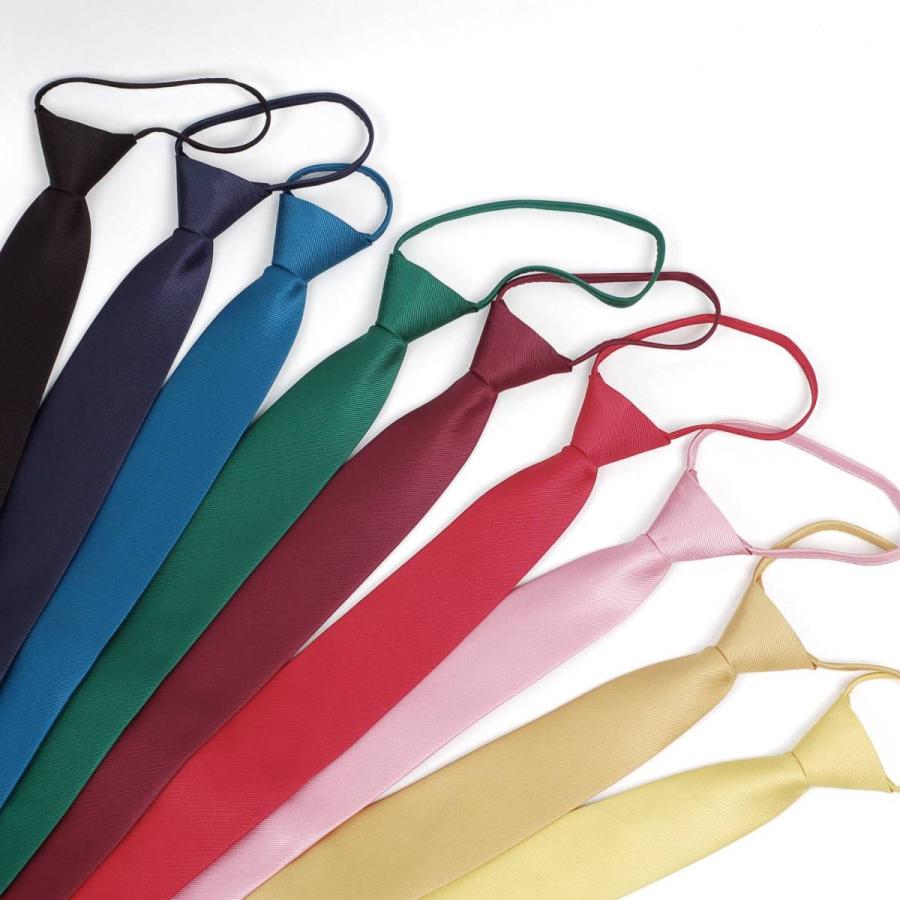 ワンタッチネクタイ シルク 無地ネクタイ ソリッド ビビッド色 大検幅 8cm ループ仕様 ９色 レッド ブラック ネイビー ワイン ブルー グリーン ピンク イエロー |  | 10