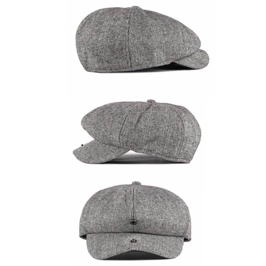 ハンチング キャスケット ツイード生地 ヘリンボーン柄 裏起毛 メンズ レディース 帽子 キャップ 秋冬定番 ３色 グレー ブラック ブラウン |  | 08