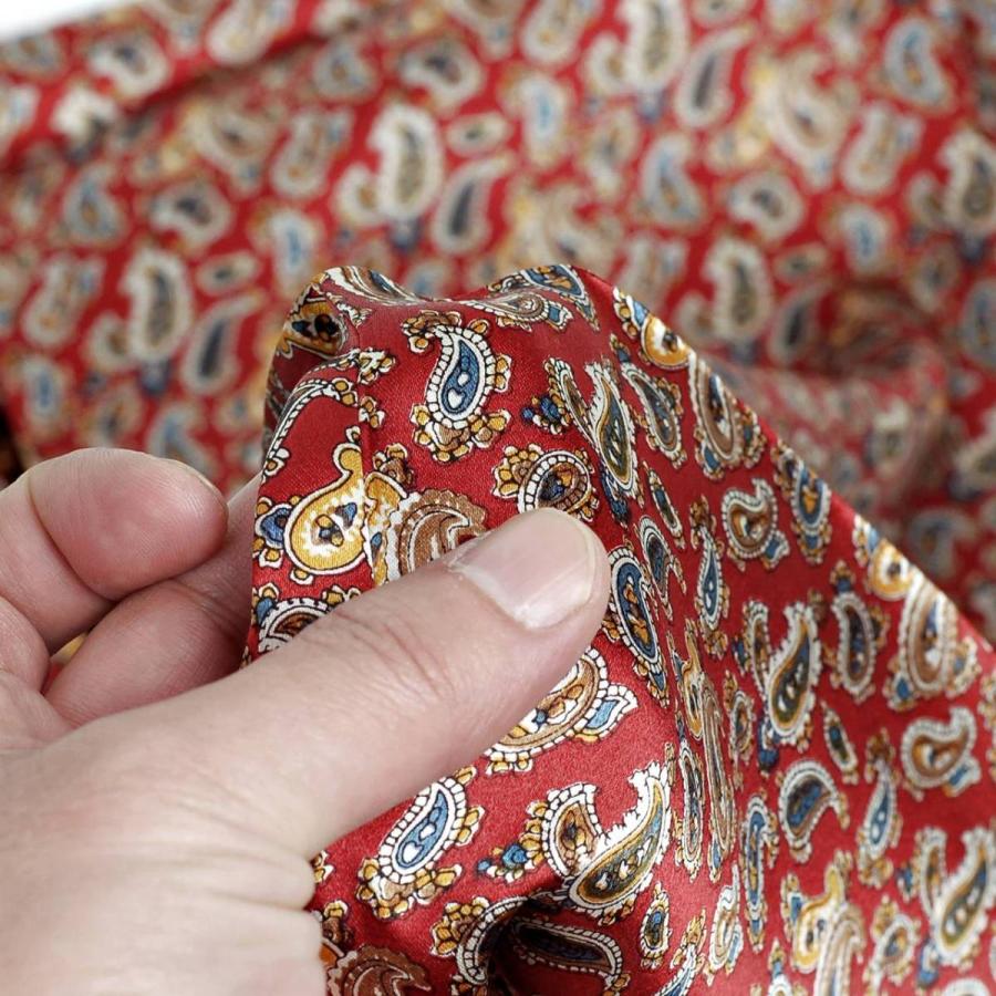 ストール シルク マフラー メンズ ネック スカーフ ドット、ハウンドトゥース、ペイズリー柄 細長 ソフト スカーフ 表裏のない2枚重ね縫い |  | 15