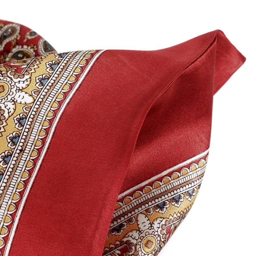 ストール シルク マフラー メンズ ネック スカーフ ドット、ハウンドトゥース、ペイズリー柄 細長 ソフト スカーフ 表裏のない2枚重ね縫い |  | 14