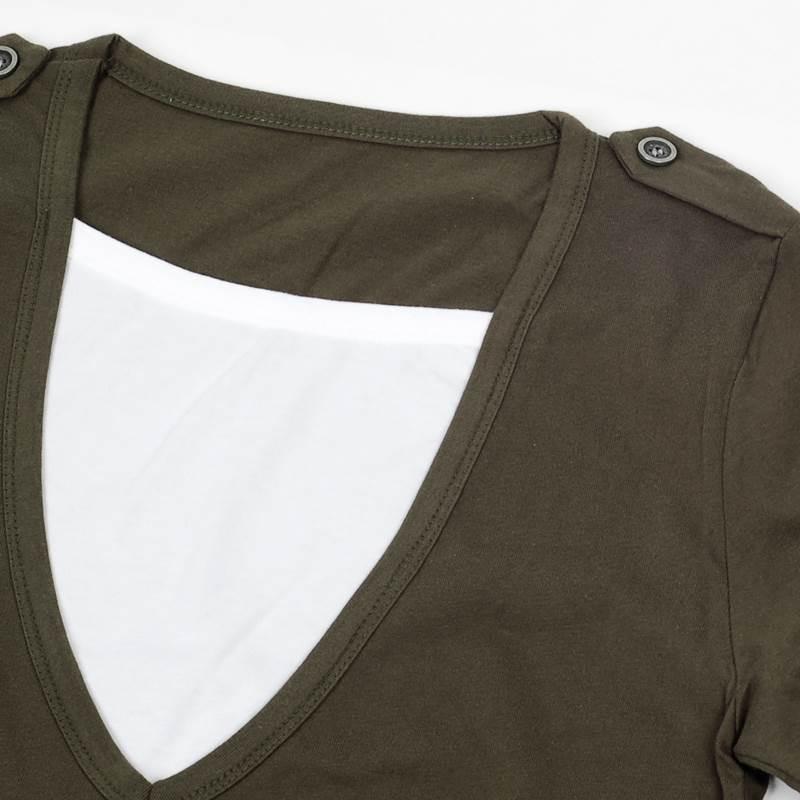 tシャツ 長袖 メンズ レイヤード カーキ メンズファッション トップス Tシャツ・カットソー |  | 03