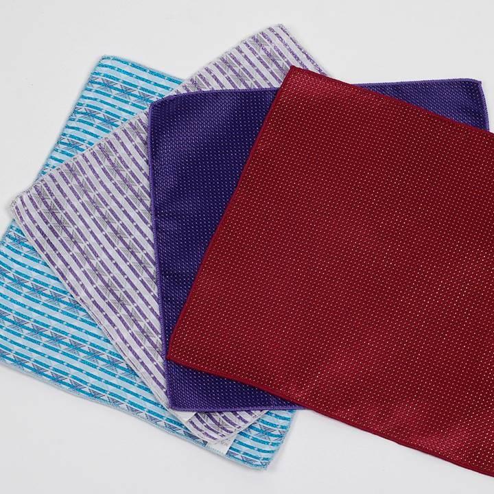 ポケットチーフ ハンカチ パール・ドット 銀糸飾り 4種 一枚でジャケットの胸元が個性的に変わるチーフ飾り！ |  | 05