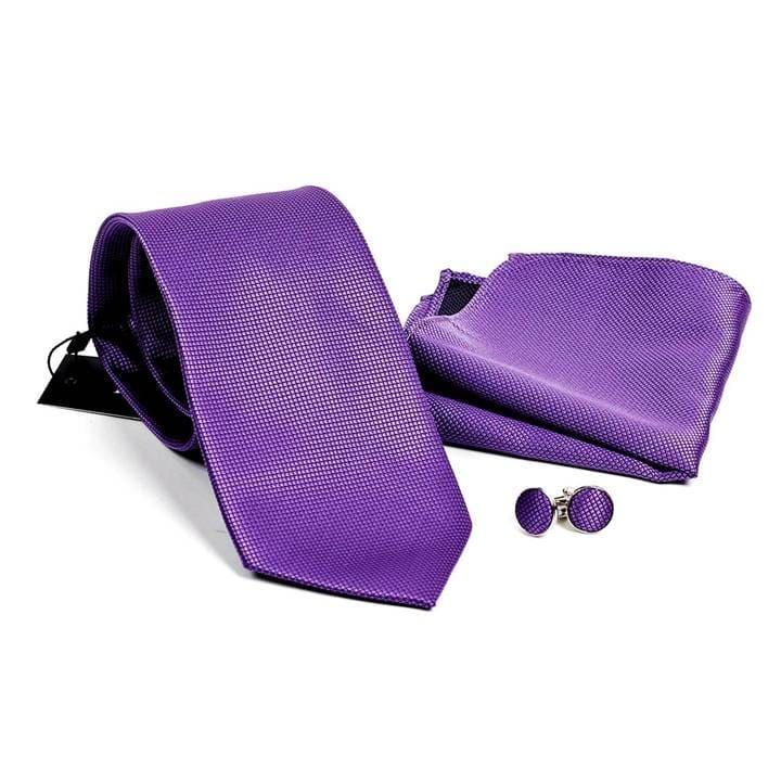 ネクタイ カフスボタン ポケットチーフ 3点 セット シルク ネクタイ チーフ カフス メンズ ビビッドなソリッド無地 ３色 パープル レッド イエロー |  | 07