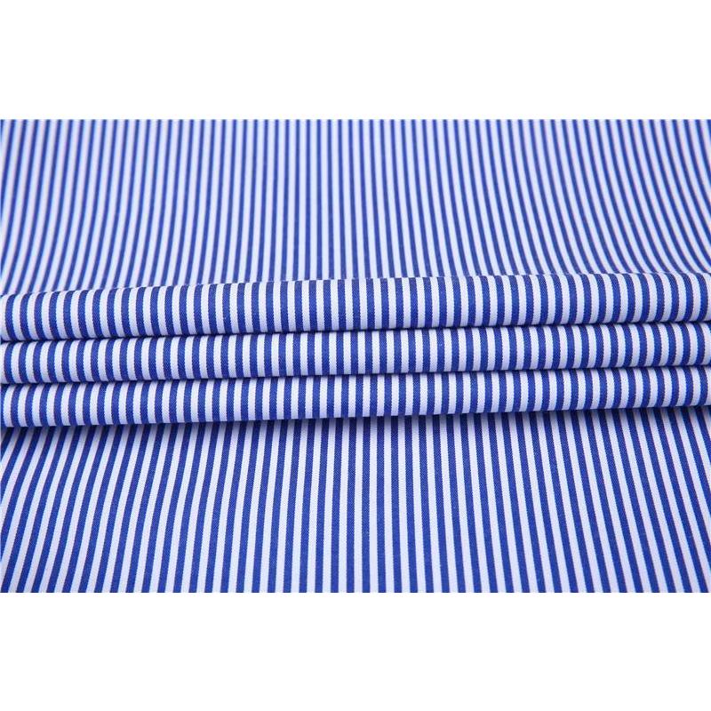 ドレスシャツ メンズ フレンチカフス ワイシャツ 長袖 胸ポケット ノーマルシルエット ネイビー ストライプ ヒッコリーストライプ カフス付き |  | 08