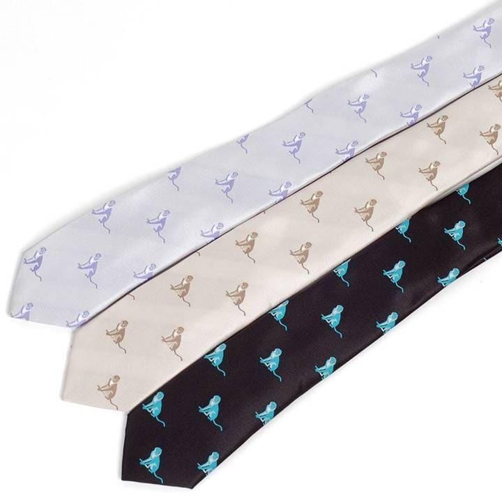 ネクタイ メンズ おさる モンキー 猿柄 パターン かわいい おしゃれ ビジネス ナロータイ スリム デザイン 大剣幅 6cm 送料無料 3色 ブラック ベージュ シルバー |  | 06