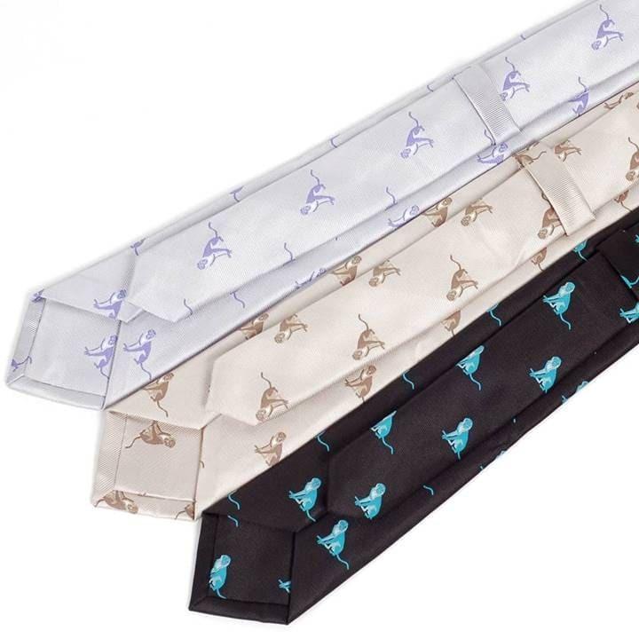 ネクタイ メンズ おさる モンキー 猿柄 パターン かわいい おしゃれ ビジネス ナロータイ スリム デザイン 大剣幅 6cm 送料無料 3色 ブラック ベージュ シルバー |  | 07