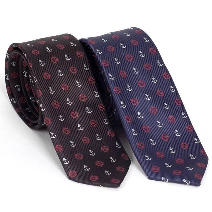 ネクタイ メンズ 碇 アンカー 舵 ラダー 海洋 マリーン柄 パターン かわいい おしゃれ ビジネス ナロータイ スリム デザイン 大剣幅 6cm 送料無料 2色 |  | 04