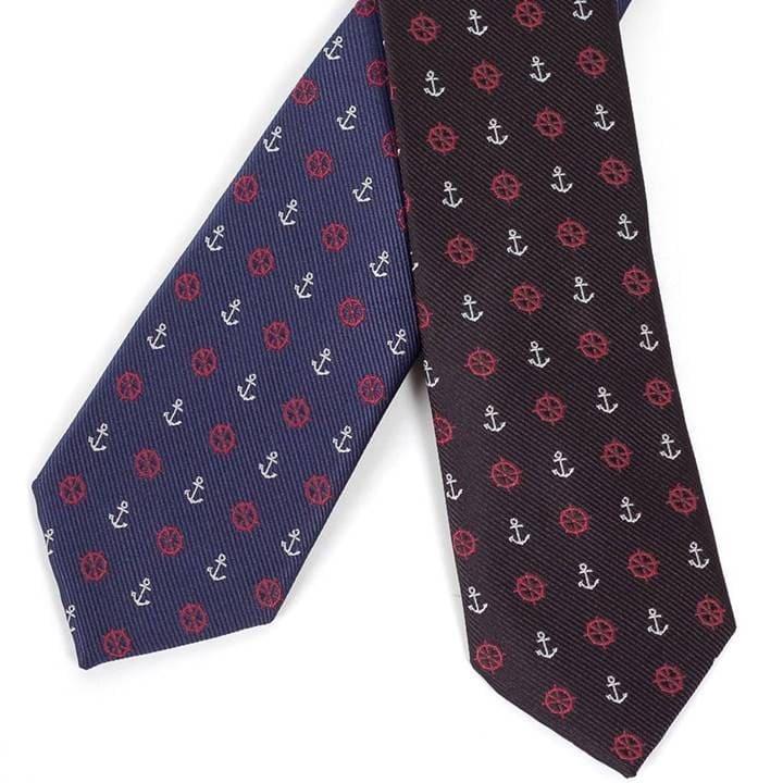 ネクタイ メンズ 碇 アンカー 舵 ラダー 海洋 マリーン柄 パターン かわいい おしゃれ ビジネス ナロータイ スリム デザイン 大剣幅 6cm 送料無料 2色 |  | 07