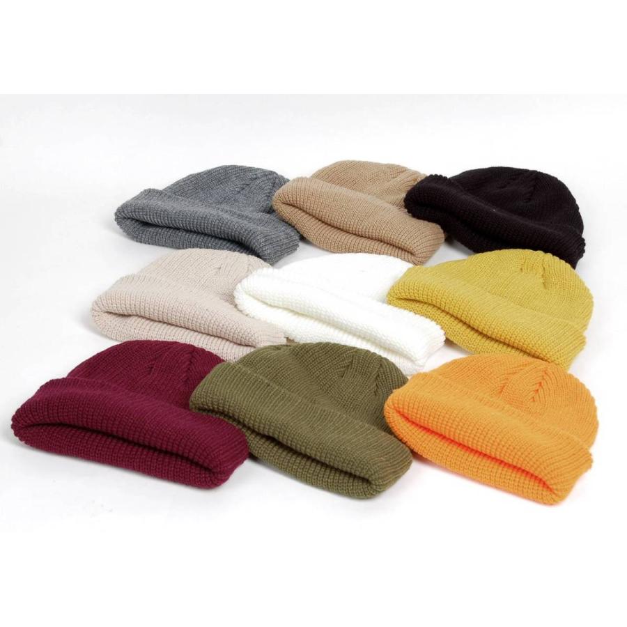 ニット帽 ショート ビーニー ワッチ 浅め 太リブ メンズ レディース 男女併用 伸縮性抜群のテレコ生地 秋冬 9色 送料無料 |  | 11