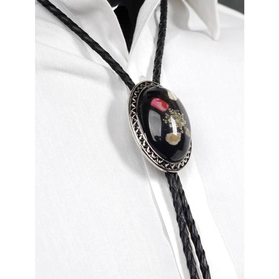 ループタイ ボロタイ ビッグ ガラス お花飾り オーバル ペンダント メンズアクセサリー 紳士用 ジュエリー 紐付き ロープタイ ロック付き 敬老の日 送料無料 |  | 06