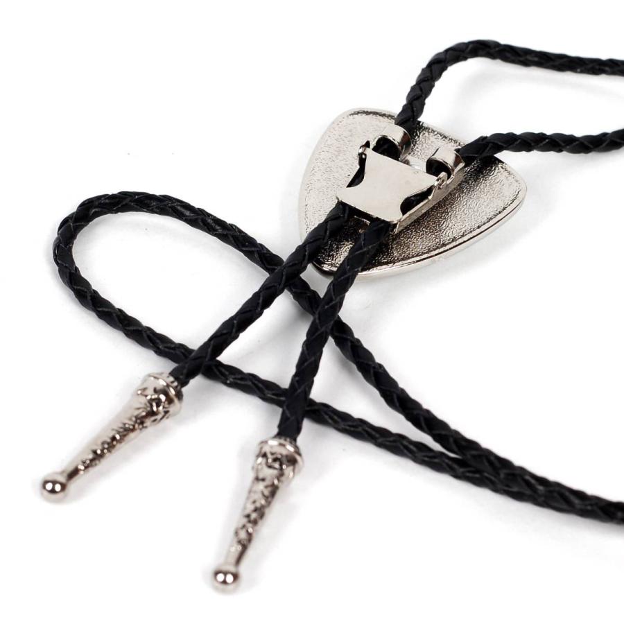 ループタイ ボロタイ ナチュラルストーン クラック・ホワイト＆ブルー2色、三角形 トライアングル ペンダント 紳士用 紐付き ロープタイ ロック付き |  | 03