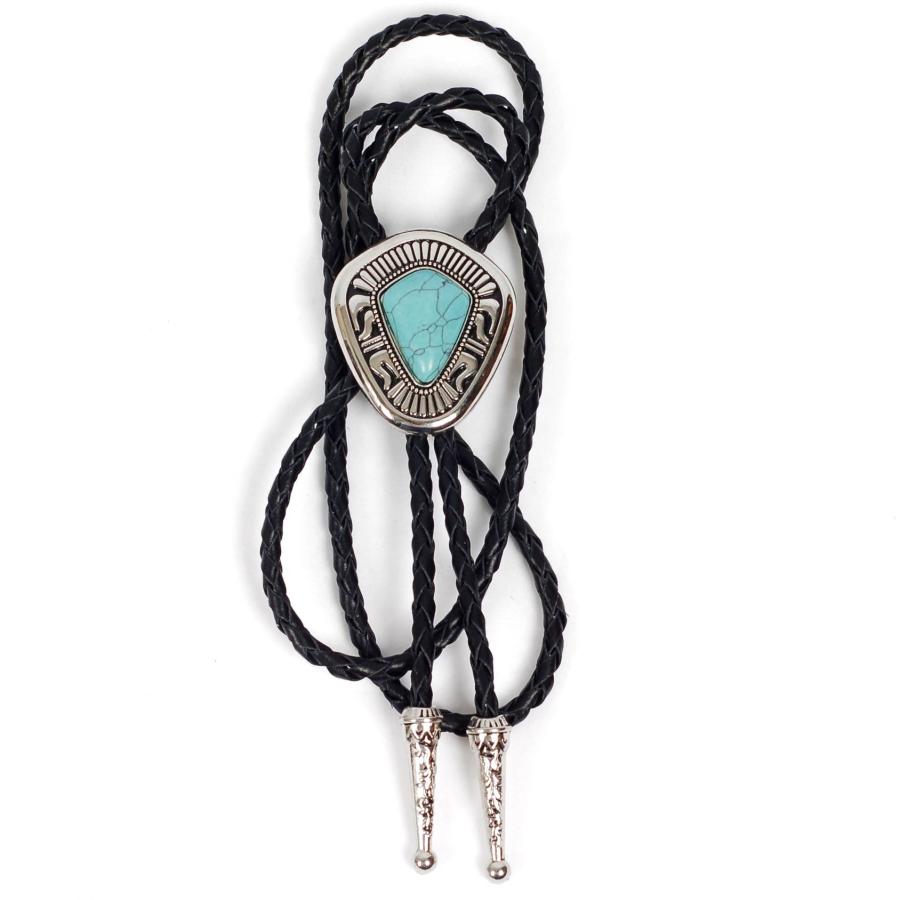 ループタイ ボロタイ ナチュラル ストーン エスニック 亜鉛合金 ペンダント アクセサリー ジュエリー 革紐 ロープタイ ロック 2色 敬老の日 父の日 送料無料 |  | 07