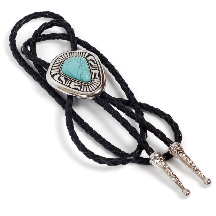 ループタイ ボロタイ ナチュラル ストーン エスニック 亜鉛合金 ペンダント アクセサリー ジュエリー 革紐 ロープタイ ロック 2色 敬老の日 父の日 送料無料 |  | 08