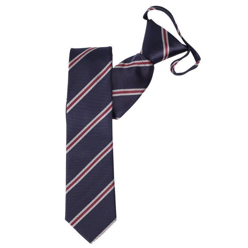 ワンタッチネクタイ ストライプ レジメンタル柄 大剣幅 6cm スリムネクタイ ナロータイ メンズ ロック有り ジッパー仕様 装着簡単 ストッパー付き |  | 01