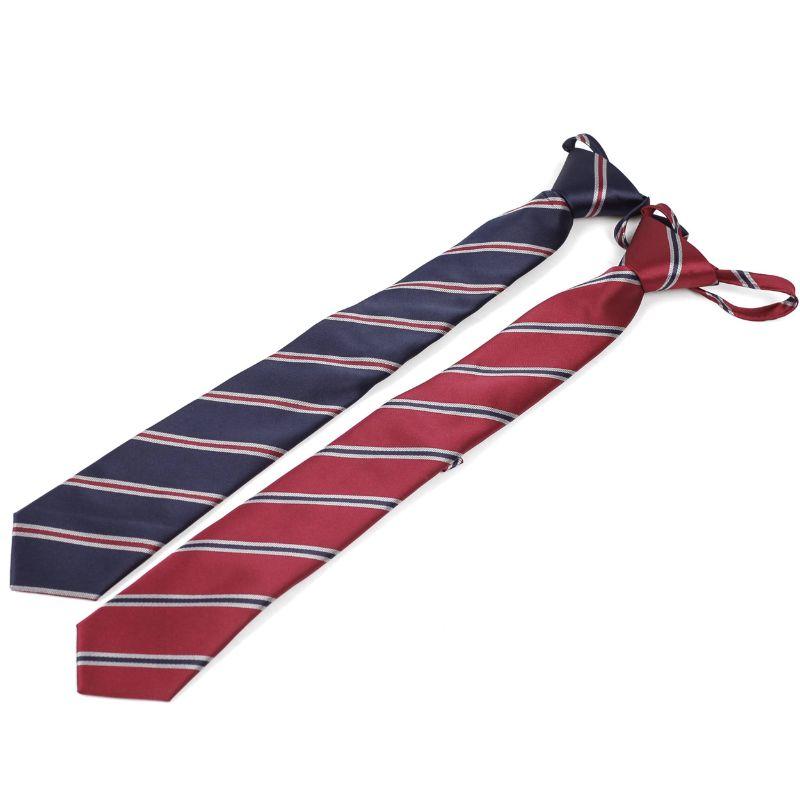 ワンタッチネクタイ ストライプ レジメンタル柄 大剣幅 6cm スリムネクタイ ナロータイ メンズ ロック有り ジッパー仕様 装着簡単 ストッパー付き |  | 05