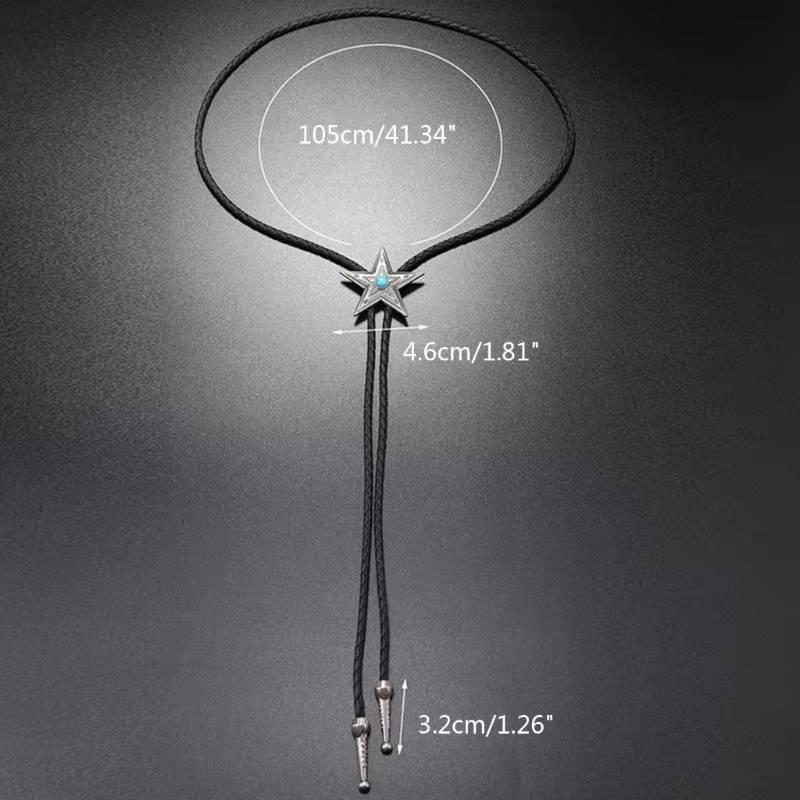 ループタイ ボロタイ スター 星 亜鉛合金 ウェスタン ペンダント ナイロン ロープ メンズアクセサリー 紳士用 ジュエリー 合成皮革 レザーロープ |  | 05