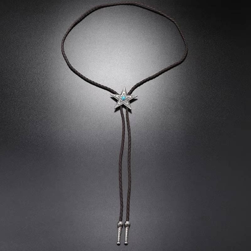 ループタイ ボロタイ スター 星 亜鉛合金 ウェスタン ペンダント ナイロン ロープ メンズアクセサリー 紳士用 ジュエリー 合成皮革 レザーロープ |  | 07