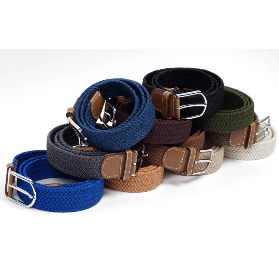 ベルト ストレッチ メッシュ 編み 穴なし 伸縮 無段階で調整自由 無地 ソリッドカラー カジュアル ゴルフ アウトドアに 男女兼用 ユニセックス |  | 12