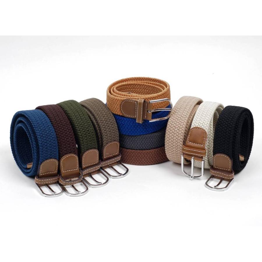 ベルト ストレッチ メッシュ 編み 穴なし 伸縮 無段階で調整自由 無地 ソリッドカラー カジュアル ゴルフ アウトドアに 男女兼用 ユニセックス |  | 14