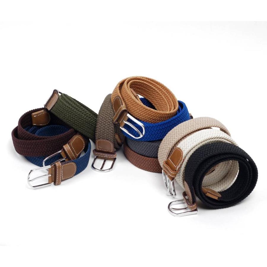 ベルト ストレッチ メッシュ 編み 穴なし 伸縮 無段階で調整自由 無地 ソリッドカラー カジュアル ゴルフ アウトドアに 男女兼用 ユニセックス |  | 15