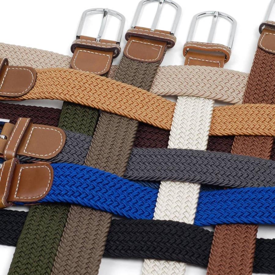 ベルト ストレッチ メッシュ 編み 穴なし 伸縮 無段階で調整自由 無地 ソリッドカラー カジュアル ゴルフ アウトドアに 男女兼用 ユニセックス |  | 16