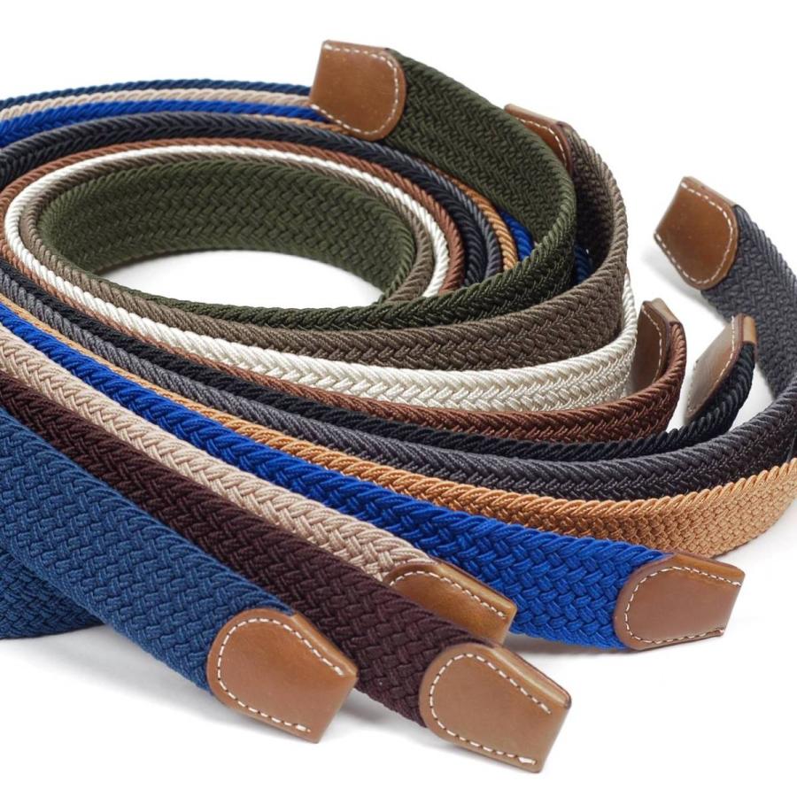 ベルト ストレッチ メッシュ 編み 穴なし 伸縮 無段階で調整自由 無地 ソリッドカラー カジュアル ゴルフ アウトドアに 男女兼用 ユニセックス |  | 17