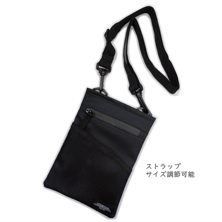 ミニショルダーバッグ ラバーコーティングナイロン 防水 スマホポーチ 軽量 撥水 メッシュポケット マグネット開閉  縦型 小物入れ 旅行 アウトドア 男女兼用 |  | 06