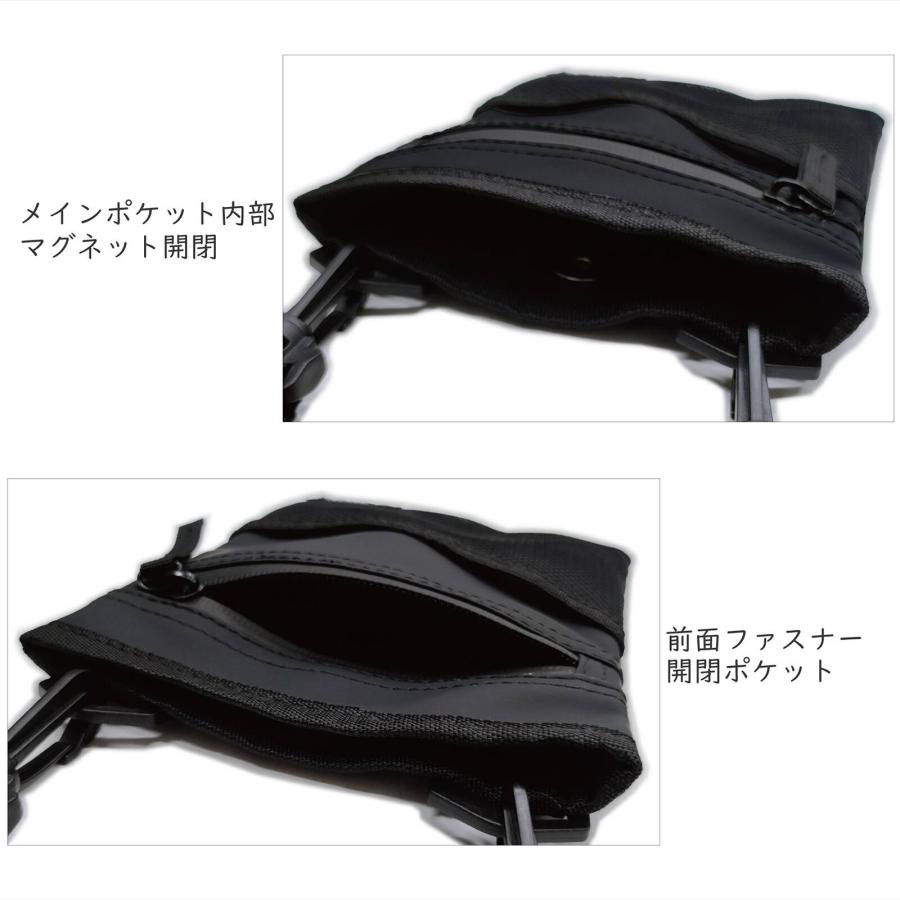 ミニショルダーバッグ ラバーコーティングナイロン 防水 スマホポーチ 軽量 撥水 メッシュポケット マグネット開閉  縦型 小物入れ 旅行 アウトドア 男女兼用 |  | 07