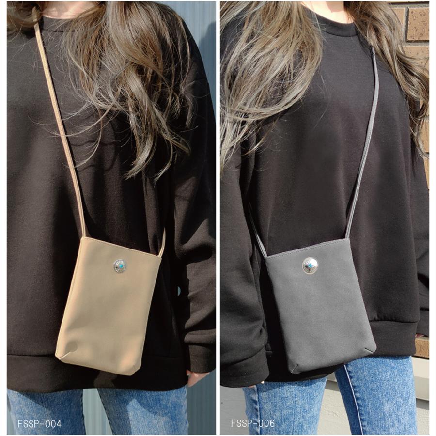 スマホポーチ ミニショルダーバッグ コンチョ シンプル コンパクト 薄型 フェイク マイクロ スウェード生地 メンズ レディース 男女兼用 |  | 07