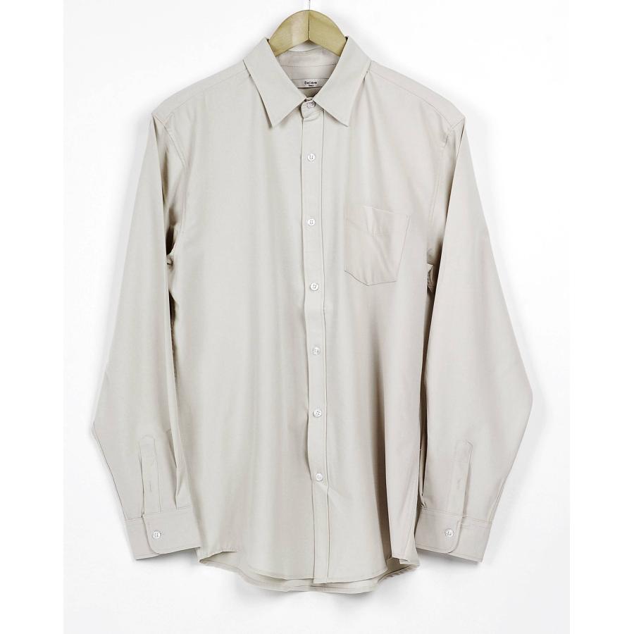 ドレスシャツ 長袖 韓国ファッション 胸ポケット 基本 ベーシック ダンディ ビジネスシャツ メンズ 楽な着用感 カッコいい シルエット3色 3サイズ 送料無料 |  | 12