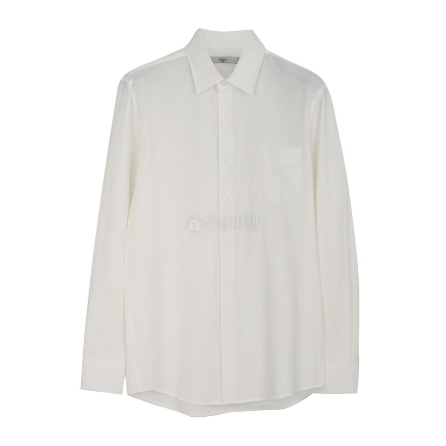 ドレスシャツ 長袖 韓国ファッション 胸ポケット 基本 ベーシック ダンディ ビジネスシャツ メンズ 楽な着用感 カッコいい シルエット3色 3サイズ 送料無料 |  | 02