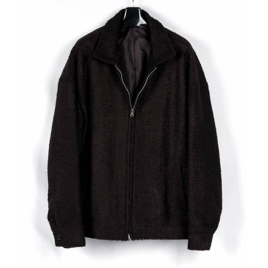 韓国ファッション テリー生地 ジャケット ジャンパー アウター オーバーサイズ ルーズフィット ブラック 2022ウィンター 新商品 送料無料 |  | 06