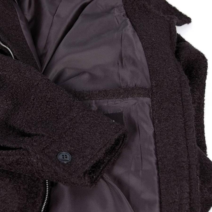 韓国ファッション テリー生地 ジャケット ジャンパー アウター オーバーサイズ ルーズフィット ブラック 2022ウィンター 新商品 送料無料 |  | 09