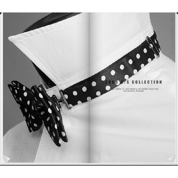 ボウタイ　蝶ネクタイ　バタフライ・ネクタイ　ホワイト　ドット　ブラック  BT05　 |  | 02