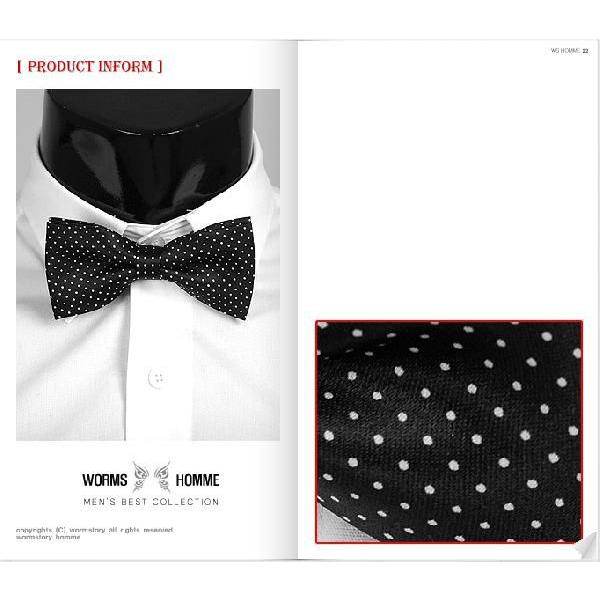 ボウタイ　蝶ネクタイ　バタフライ・ネクタイ　ホワイト　マイクロ　ドット　ブラック BT06　 |  | 01