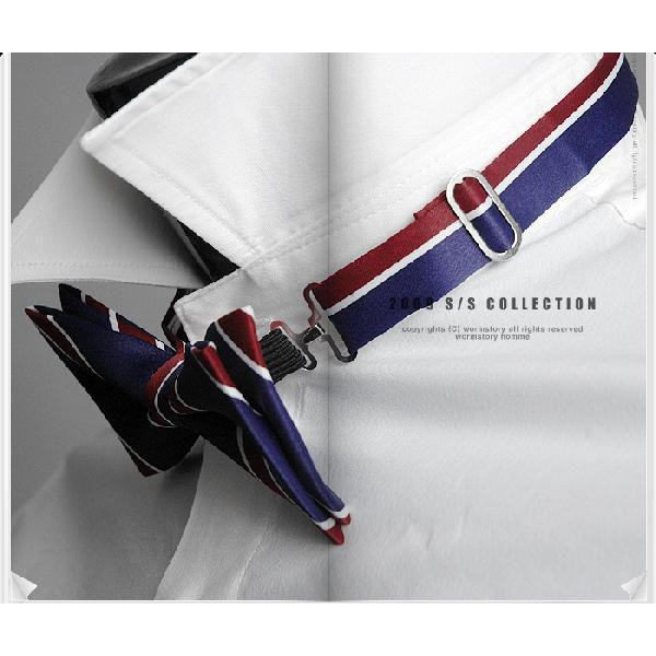 ボウタイ　蝶ネクタイ　バタフライ・ネクタイ　クラブ・ストライプ　スクール・ストライプ　ブルー  BT08　 |  | 02