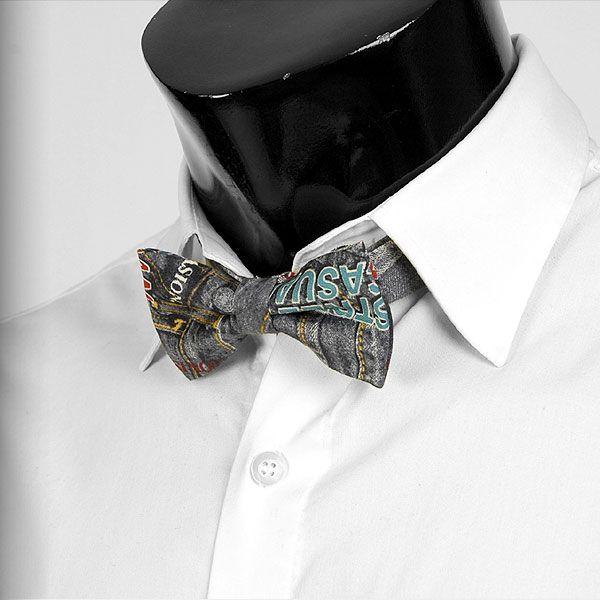 ボウタイ　蝶ネクタイ　バタフライ　ネクタイ  ブラック ジーンズ　モチーフ   bt139 |  | 01